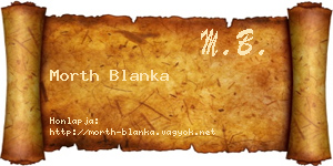 Morth Blanka névjegykártya